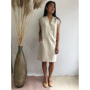 Eve Gravel Byblos Dress | 100% Linen | Size L (Fits M) | Brown/Rust | GUC